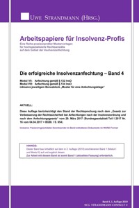Die erfolgreiche Insolvenzanfechtung – Band 4 - Jens-Uwe Strandmann - E-Book
