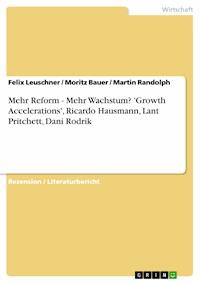 Mehr Reform - Mehr Wachstum? 'Growth Accelerations', Ricardo Hausmann, Lant Pritchett, Dani Rodrik - Felix Leuschner - E-Book