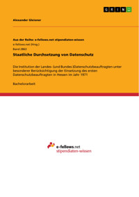 Staatliche Durchsetzung von Datenschutz - Alexander  Gleixner - E-Book