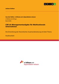 CSR als Managementaufgabe für Multinationale Unternehmen - Juliane Kellner - E-Book