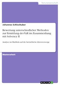 Bewertung unterschiedlicher Methoden zur Ermittlung des VaR im Zusammenhang mit Solvency II - Johannes Schleehuber - E-Book