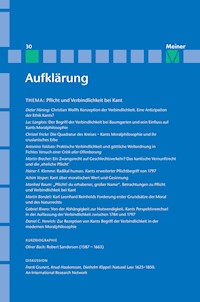 Aufklärung, Band 30: Pflicht und Verbindlichkeit bei Kant. Quellengeschichtliche, systematische und wirkungsgeschichtliche Beiträge - Gabriel Rivero - E-Book
