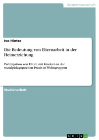 Die Bedeutung von Elternarbeit in der Heimerziehung - Ivo Hintze - E-Book