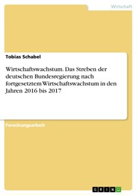 Wirtschaftswachstum. Das Streben der deutschen Bundesregierung nach fortgesetztem Wirtschaftswachstum in den Jahren 2016 bis 2017 - Tobias Schabel - E-Book