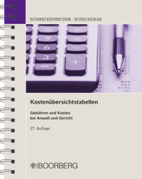 Kostenübersichtstabellen - Manfred Schmeckenbecher - E-Book