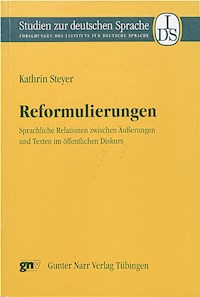 Reformulierungen - Kathrin Steyer - E-Book