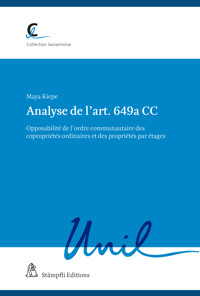 Analyse de l'art. 649a CC - Maya Kiepe - E-Book