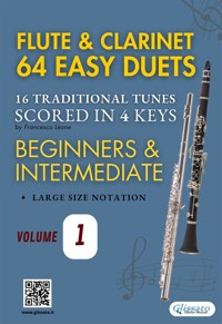 Flute and Clarinet 64 easy duets (volume 1) - traditional American - E-Book