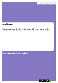 Kundtsches Rohr - Protokoll zum Versuch - Jan Hoppe - E-Book