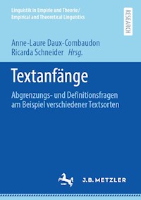 Textanfänge -  - E-Book