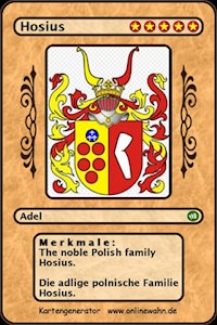 The noble Polish family Hosius. Die adlige polnische Familie Hosius. - Werner Zurek - E-Book