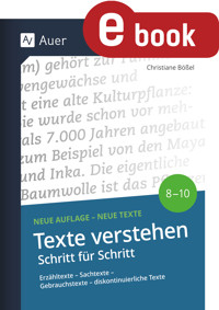 Texte verstehen - Schritt für Schritt Klasse 8-10 - Christiane Bößel - E-Book