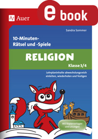 10-Minuten-Rätsel und -Spiele Religion Klasse 3+4 - Sandra Sommer - E-Book