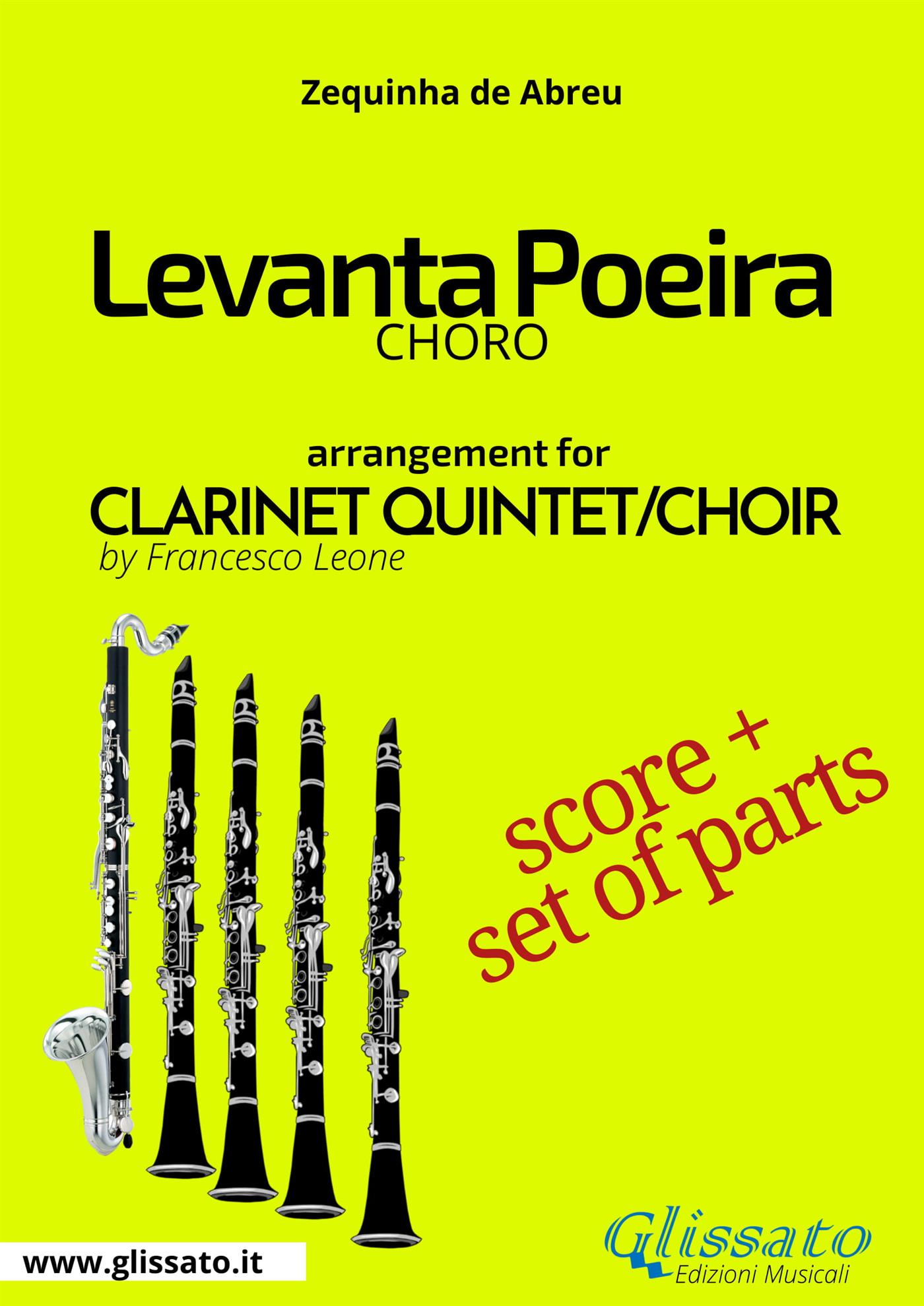 Levanta Poeira - Clarinet Quintet/Choir score & parts - Zequinha de Abreu - E-Book