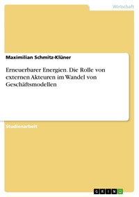Erneuerbarer Energien. Die Rolle von externen Akteuren im Wandel von Geschäftsmodellen - Maximilian Schmitz-Klüner - E-Book