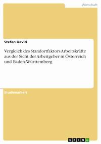Vergleich des Standortfaktors Arbeitskräfte aus der Sicht der Arbeitgeber in Österreich und Baden-Württemberg - Stefan David - kostenlos E-Book