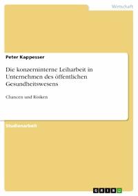 Die konzerninterne Leiharbeit in Unternehmen des öffentlichen Gesundheitswesens - Peter Kappesser - E-Book
