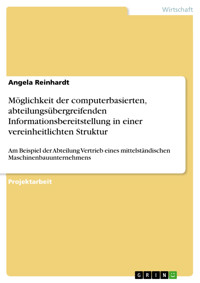 Möglichkeit der computerbasierten, abteilungsübergreifenden Informationsbereitstellung in einer vereinheitlichten Struktur - Angela Reinhardt - E-Book