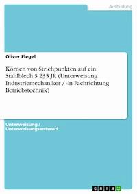 Körnen von Strichpunkten auf ein Stahlblech S 235 JR (Unterweisung Industriemechaniker / -in Fachrichtung Betriebstechnik) - Oliver Flegel - E-Book