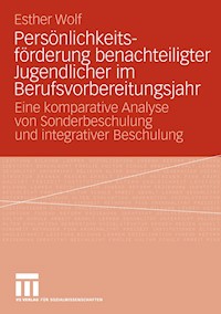 Persönlichkeitsförderung benachteiligter Jugendlicher im Berufsvorbereitungsjahr - Esther Wolf - E-Book