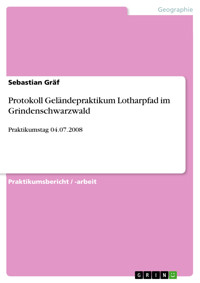 Protokoll Geländepraktikum Lotharpfad im Grindenschwarzwald - Sebastian Gräf - E-Book