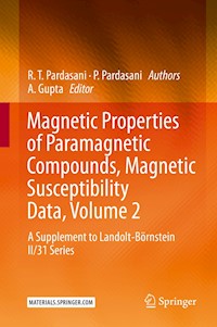 Magnetic Properties of Paramagnetic Compounds, Magnetic Susceptibility Data, Volume 2 - R.T. Pardasani - E-Book