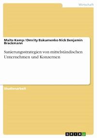 Sanierungsstrategien von mittelständischen Unternehmen und Konzernen - Malte Kemp - kostenlos E-Book