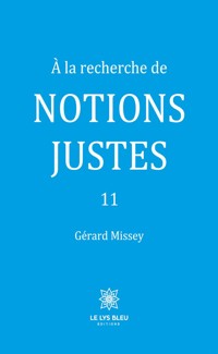 À la recherche de notions justes 11 - Gérard Missey - E-Book