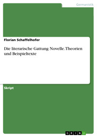 Die literarische Gattung Novelle. Theorien und Beispieltexte - Florian Schaffelhofer - E-Book