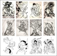 JAPANISCHE TATTOOS PAKET - 3 eBooks Japanische Tattoo Design Vorlagen - Japanese Demons - Japanese Heros - Japanese Horicho. - Otmar Trierweiler - E-Book