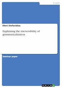 Explaining the irreversibility of grammaticalization - Eleni Stefanidou - E-Book