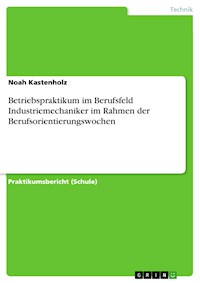 Betriebspraktikum im Berufsfeld Industriemechaniker im Rahmen der Berufsorientierungswochen - Noah Kastenholz - E-Book