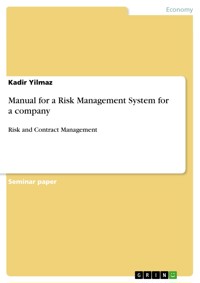 Manual for a Risk Management System for a company - Kadir Yilmaz - E-Book