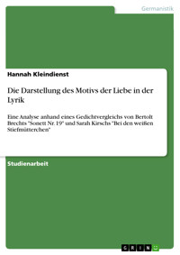 Die Darstellung des Motivs der Liebe in der Lyrik - Hannah Kleindienst - E-Book