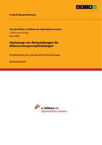 Abzinsung von Rückstellungen für Altersvorsorgeverpflichtungen - Frederik-Bengt Blomeyer - E-Book
