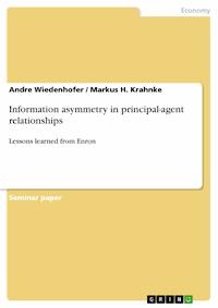Information asymmetry in principal-agent relationships - Andre Wiedenhofer - E-Book