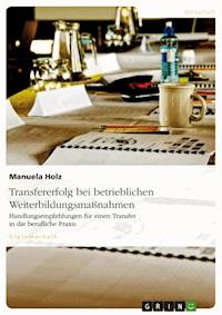 Transfererfolg bei betrieblichen Weiterbildungsmaßnahmen - Manuela Holz - E-Book