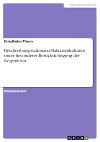 Beschreibung stationärer Bakterienkulturen unter besonderer Berücksichtigung der Respiration - Friedhelm Thorn - E-Book