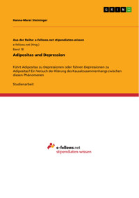 Adipositas und Depression - Hanna-Marei Steininger - E-Book