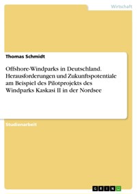 Offshore-Windparks in Deutschland. Herausforderungen und Zukunftspotentiale am Beispiel des Pilotprojekts des Windparks Kaskasi II in der Nordsee - Thomas Schmidt - E-Book
