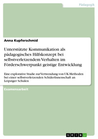 Unterstützte Kommunikation als pädagogisches Hilfskonzept bei selbstverletzendem Verhalten im Förderschwerpunkt geistige Entwicklung - Anna Kupferschmid - E-Book
