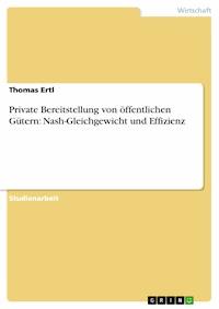 Private Bereitstellung von öffentlichen Gütern: Nash-Gleichgewicht und Effizienz - Thomas Ertl - E-Book