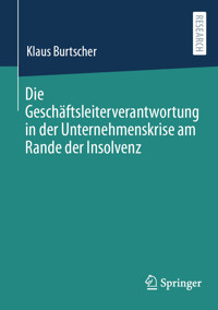 Die Geschäftsleiterverantwortung in der Unternehmenskrise am Rande der Insolvenz - Klaus Burtscher - E-Book