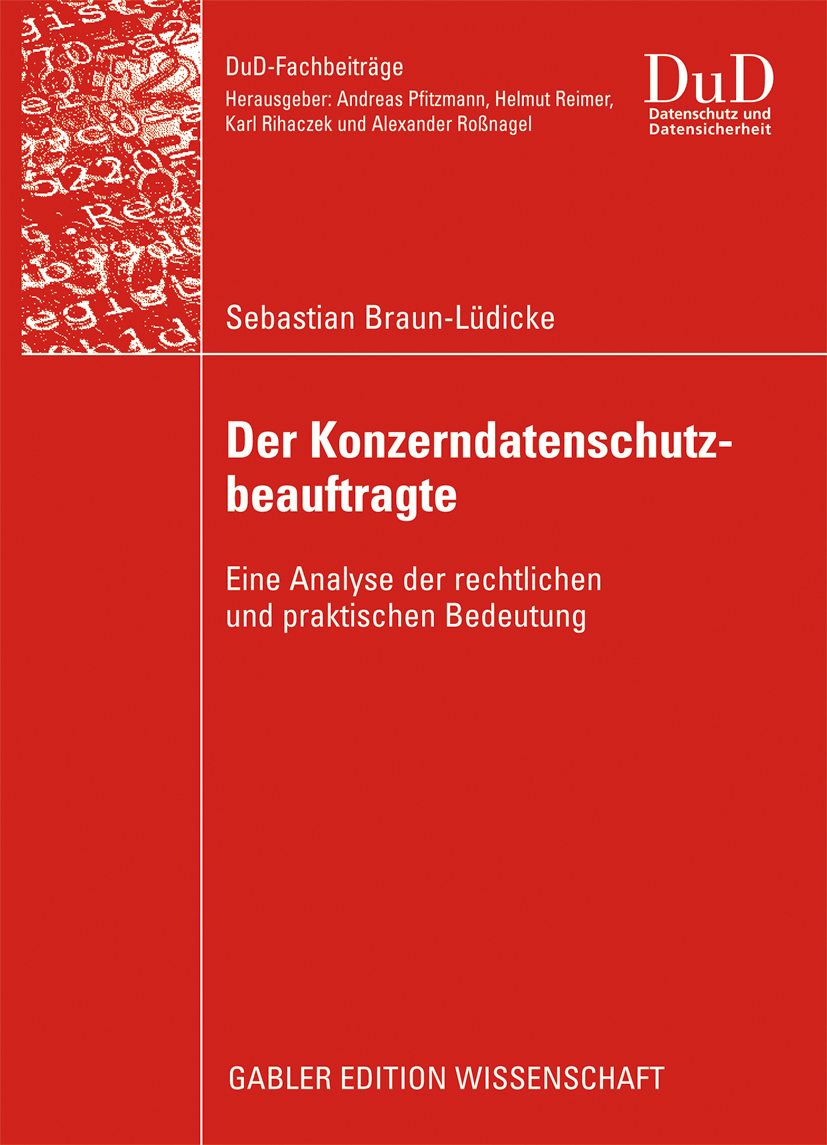 Der Konzerndatenschutzbeauftragte - Sebastian Braun-Lüdicke - E-Book