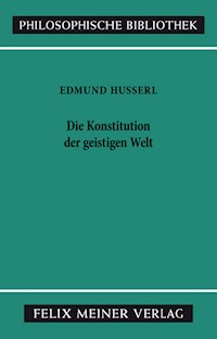 Die Konstitution der geistigen Welt - Husserl Edmund - E-Book
