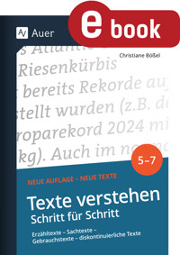 Texte verstehen - Schritt für Schritt Klasse 5-7 - Christiane Bößel - E-Book