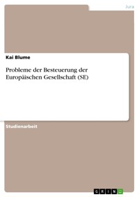 Probleme der Besteuerung der Europäischen Gesellschaft (SE) - Kai Blume - E-Book