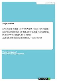 Erstellen einer Power-Point-Folie für einen Jahresüberblick in der Abteilung Marketing (Unterweisung Groß- und Außenhandelskaufmann / -kauffrau) - Anja Müller - E-Book