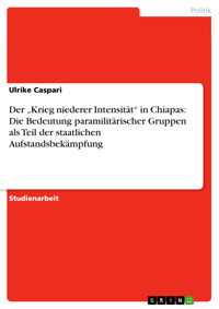 Der „Krieg niederer Intensität“ in Chiapas: Die Bedeutung paramilitärischer Gruppen als Teil der staatlichen Aufstandsbekämpfung - Ulrike Caspari - E-Book