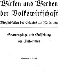 Wirken und Werden der Volkswirtschaft - Hermann Papst - E-Book